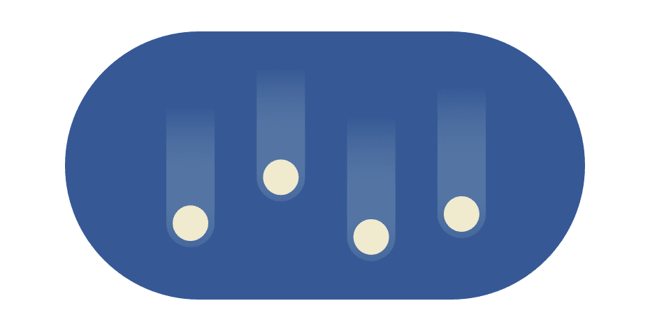 Four falling dots. 